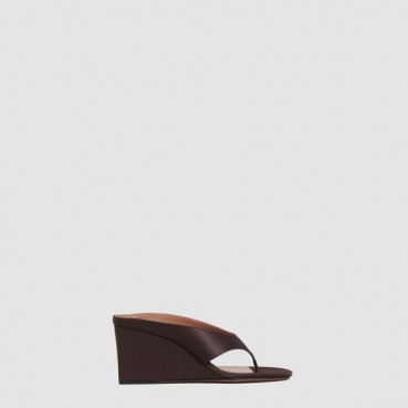 알라이아 여성 새틴 큐브 웨지 뮬 - Alaia Womens Cube Wedge Mules In Satin 