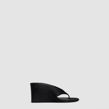 알라이아 여성 새틴 큐브 웨지 뮬 - Alaia Womens Cube Wedge Mules In Satin 