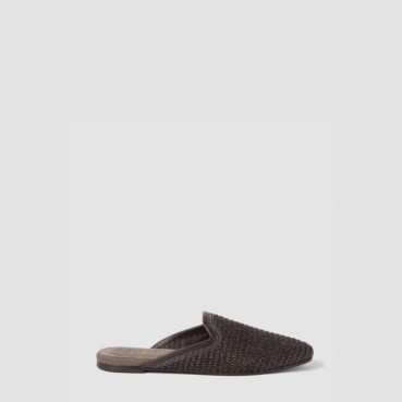 브루넬로 쿠치넬리 여성 테크노 라피아 슬리퍼 - Brunello Cucinelli Womens Techno Raffia Slippers 