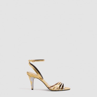발렌티노 여성 레이디크러쉬 크리스털 장식 새틴 샌들 - Valentino Lady Crush Crystal