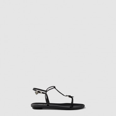 프라다 여성 플랫 가죽 샌들 -  Prada Flat Leather Sandals 