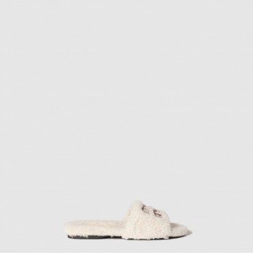 미우미우 여성 시어링 슬라이드 - Miu Miu Womens Shearling Slides 