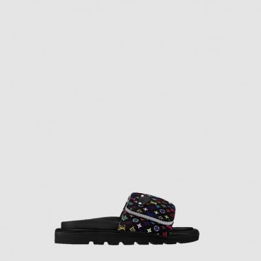 루이비통 남성 풀 필로우 플랫 컴포트 뮬 - Louis vuitton Mens Full Pillow Flat Comfort Mule 