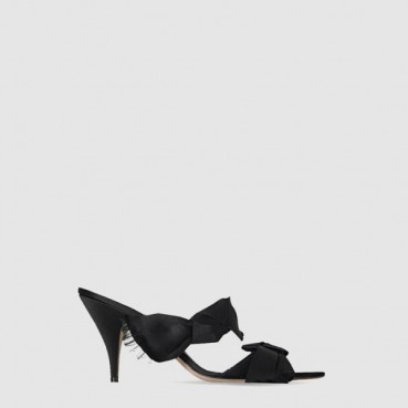 더 로우 여성 Vika Knot 새틴 힐 샌들 - The Row Womens Vika Knot Satin Heel Sandals 