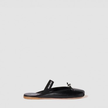 미우미우 여성 새틴 발레리나 뮬 - Miumiu Womens Satin Ballerina Mule 