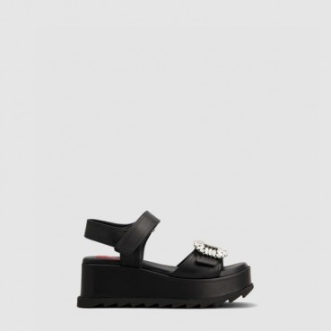 로저비비에 여성 슬라이디 비브 웨지 샌들 - Roger Vivier Womens Slidey Vivi Wedge Sandals 