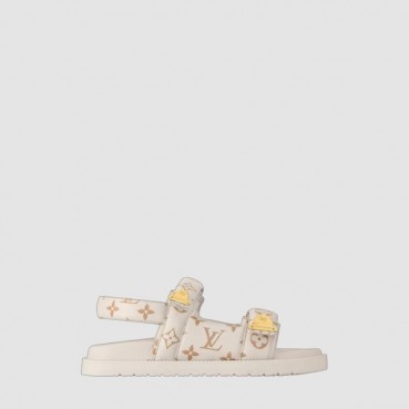 루이비통 여성 선셋 플랫 컴포트 샌들 - Louis vuitton Womens Sunset Flat Comfort Sandals 