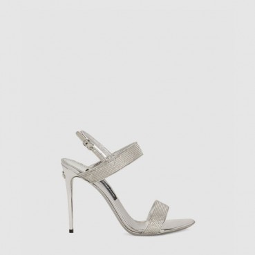 돌체앤가바나 여성 라인스톤 새틴 샌들 - Dolce&Gabbana Womens Rhinestones Satin Sandals 