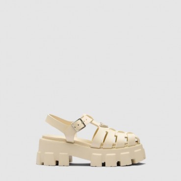 프라다 여성 모놀리스 크로셰 케이지 샌들 - Prada Womens Monolis Crochet Cage Sandals 