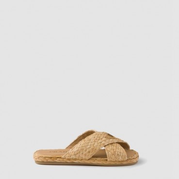 프라다 여성 라피아 슬라이드 - Prada Womens Raffia Slide 