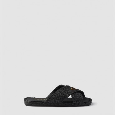 프라다 여성 라피아 슬라이드 - Prada Womens Raffia Slide 