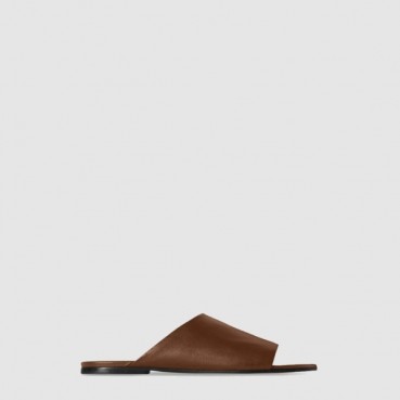 더 로우 여성 Signum 가죽 슬리퍼 - The Row Womens Signum Leather Slippers 
