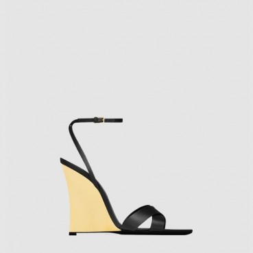 입생로랑 여성 새틴 크레이프 소재 Lucienne 웨지 - Saint Laurent Womens Satin Crepe Material Lucienne Wedge 