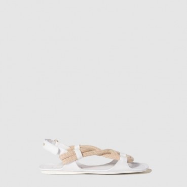 미우미우 여성 플랫 코드 샌들 - Miumiu Womens Flat Code Sandals 