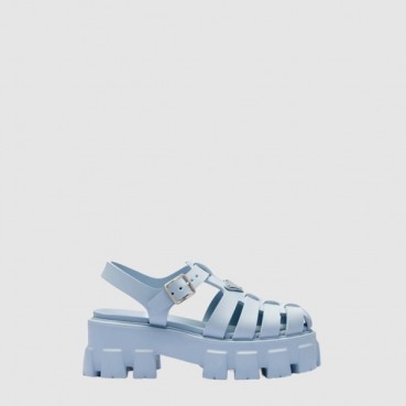 프라다 여성 모놀리스 크로셰 케이지 샌들 - Prada Womens Monolis Crochet Cage Sandals 