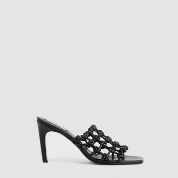 토템 여성 브레이디드 레더 방도 뮬 - Toteme Womens Braided Leather Bandeau Mule 