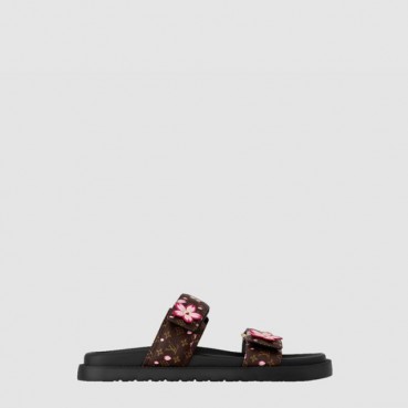 루이비통 여성 선셋 플랫 컴포트 뮬 - Louis vuitton Womens Sunset Flat Comfort Mule 