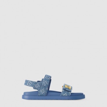 루이비통 여성 선셋 플랫 컴포트 샌들 - Louis vuitton Womens Sunset Flat Comfort Sandals 