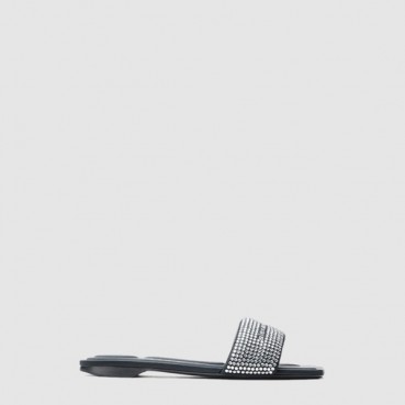 알렉산더왕 여성 Vy 핑크 새틴 크리스탈 핫픽스 샌들 - Alexander wang Womens Vy Pink Satin Crystal Hot Fix Sandals 