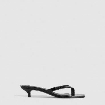 토템 여성 크로커 엠보스드 힐드 플립 플랍 - Toteme Womens Crocker Embossed Heeled Flip Flop 