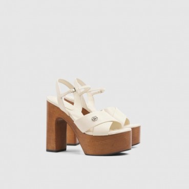 구찌 여성 GG 샌들 펌프스 - Gucci Womens GG Leather Sandals 