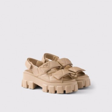 프라다 여성 모놀리스 나파 가죽 샌들 - Prada Womens Monolith Napa Leather Sandals 