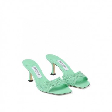 지미추 여성 새틴 크리스탈 샌들 - Jimmy Choo Womens Satin Crystal Sandals 