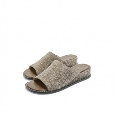 로에베 여성 스웨이드 슬라이드 - Loewe Womens Suede Slide 