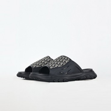 디올 남성 H 타운 슬리퍼 옴므 블랙 고무 샌들 - Dior Mens H Town Slipper Homme Rubber Sandals 