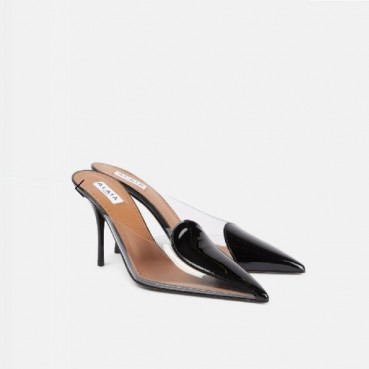 알라이아 여성 페이던트 꾀흐 뮬 - Alaia Womens Cœur Abstrait Mules In Patent Leather 