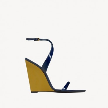 입생로랑 여성 페이던트 Salomé 웨지 - Saint Laurent Womens Patent Leather Salomé Wedge 