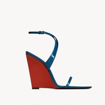 입생로랑 여성 페이던트 Salomé 웨지 - Saint Laurent Womens Patent Leather Salomé Wedge 