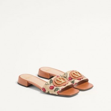 발렌티노 여성 시그니처 체리픽 슬라이드 샌들 - Valentino Womens VLogo Signature Cherryfic Slide Sandal 