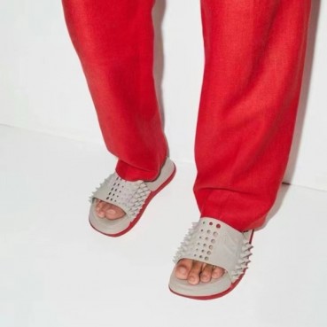 크리스찬 루부탱 남성 스파이크 슬라이드 - Christian Loubutin Mens Spikes Slides 