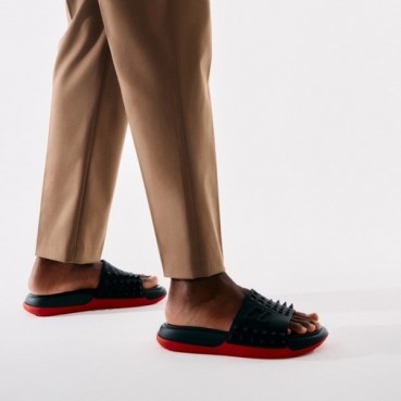크리스찬 루부탱 남성 스파이크 슬라이드 - Christian Loubutin Mens Spikes Slides 