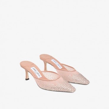 지미추 여성 비비 65 크리스털 메시 뮬 - Jimmy Choo Womens Vivi 65 Crystal Mesh Mules 