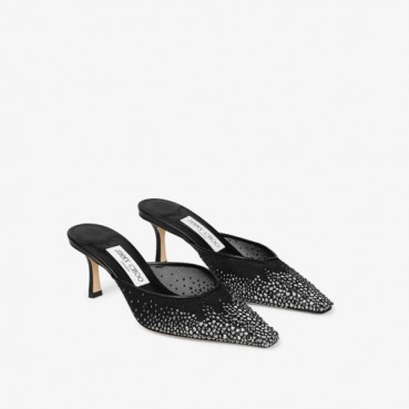 지미추 여성 비비 65 크리스털 메시 뮬 - Jimmy Choo Womens Vivi 65 Crystal Mesh Mules 