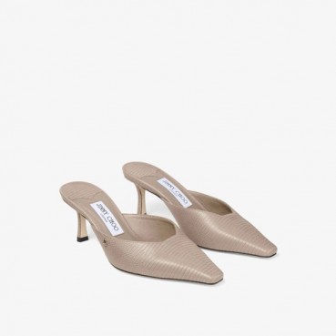 지미추 여성 비비 65 리자드 프린트 가죽 뮬 - Jimmy Choo Womens Vivi 65 Lizard Print Leather Mules 