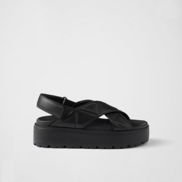 프라다 여성 나파 가죽 샌들 - Prada Womens Nappa Leather Sandals 
