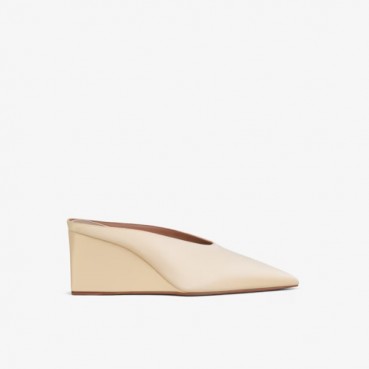 알라이아 여성 새틴 큐브 웨지 뮬 - Alaia Womens Cube Wedge Mules In Satin 