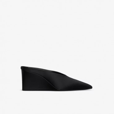 알라이아 여성 새틴 큐브 웨지 뮬 - Alaia Womens Cube Wedge Mules In Satin 