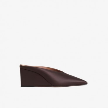 알라이아 여성 새틴 큐브 웨지 뮬 - Alaia Womens Cube Wedge Mules In Satin 