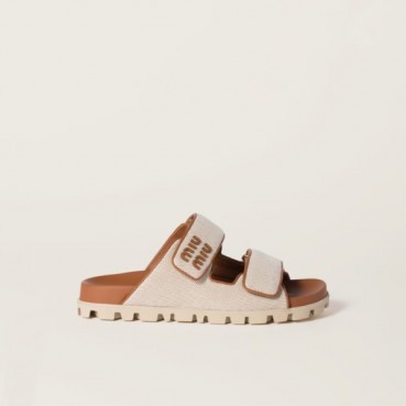 미우미우 여성 벨크로 뮬 - Miumiu Womens Velcro Mules 