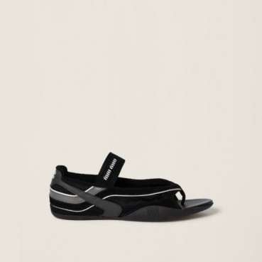 미우미우 여성 김나지움 조리 발레리나 - Miumiu Womens Gymnasium Technical Fabric Thong ballerinas 