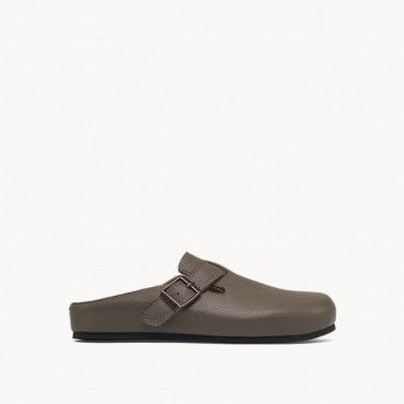 더 로우 여성 휴고 슬라이드 스웨이드 애쉬 - The Row Womens Hugo Slide in Suede 