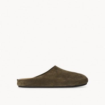 더 로우 여성 휴고 슬라이드 스웨이드 애쉬 - The Row Womens Hugo Slide in Suede 