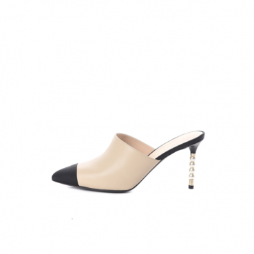 샤넬 여성 진주 베이지 뮬 - Chanel Womens Beige Mule 