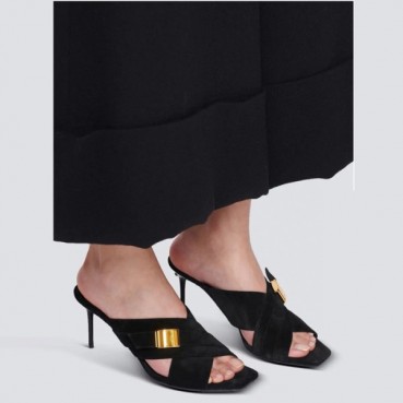 발망 여성 블랙 샌들 - Balmian Womens Black Sandal 