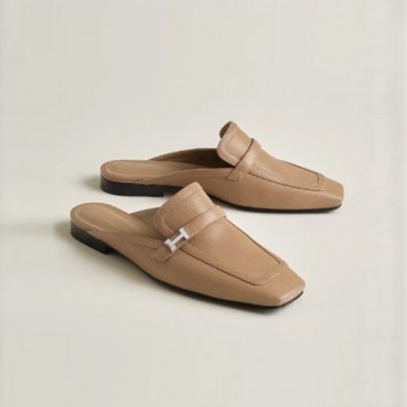 에르메스 여성 그루피 레더 뮬 - Hermes Womens Groupie Mules 