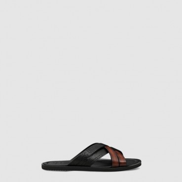 벨루티 남성 브레이드 디테일 시프노스 스크리토 가죽 샌들 - Berluti Mens Braided Detail Sifnos Scritto Leather Sandals 